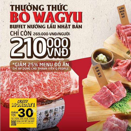 Sumo BBQ buffet 269k chỉ còn 210k