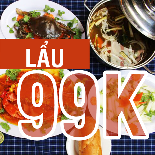Cua 1 Càng lẩu cua tôm nấu thái chỉ 99k