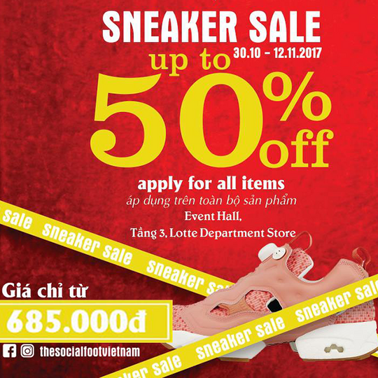 LOTTE Department Store giảm đến 50% các thương hiệu giày dép