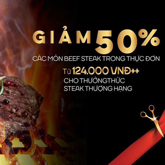 Moo Beef Steak giảm đến 50% các món beef steak