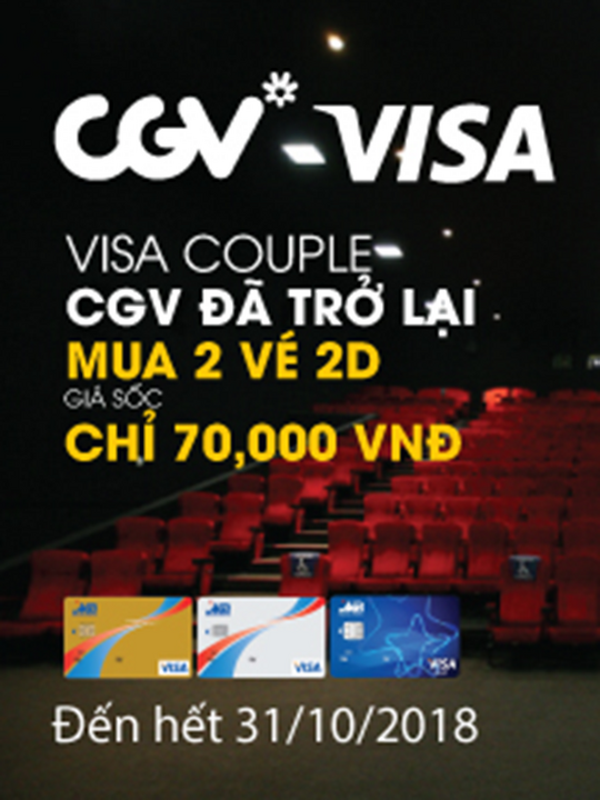 CGV vé xem phim 35k dành cho chủ thẻ MB Visa