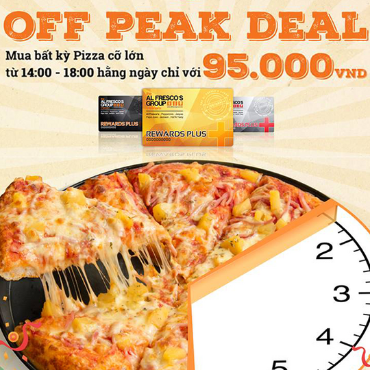 AlFresco pizza 95k trong khung giờ vàng - Shopiness