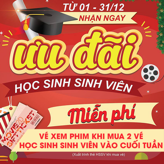 Lotte Cinema vé xem phim 45k cho U22