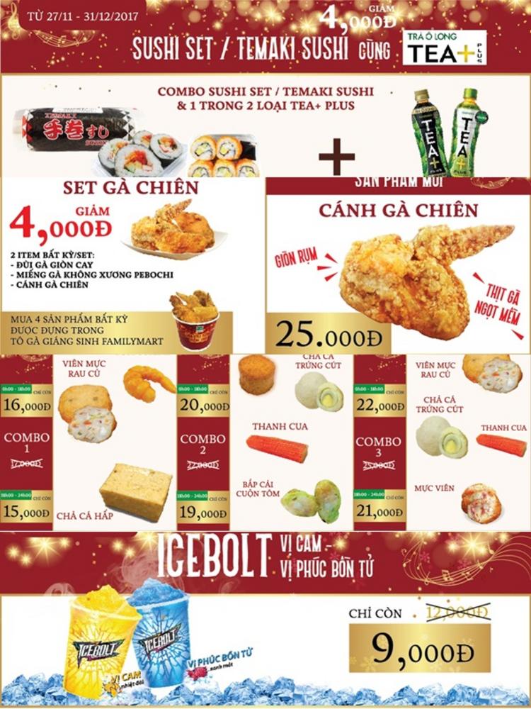 Family Mart ưu đãi hấp dẫn nhiều sản phẩm tháng 12