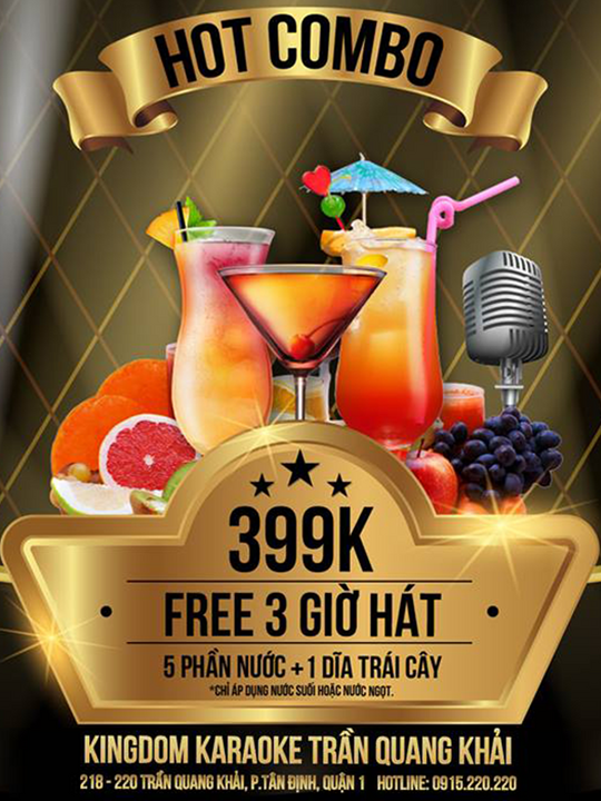 Kingdom Karaoke combo hát chỉ 399k