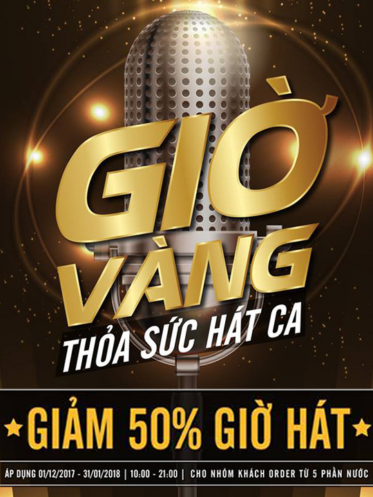 Kingdom Karaoke giảm 50% giờ hát từ thứ 2 - thứ 5