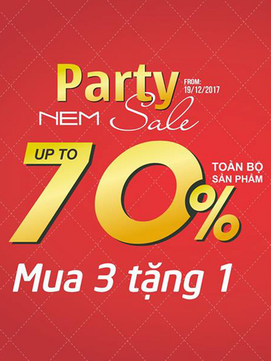 NEM Fashion giảm đến 70% toàn bộ sản phẩm