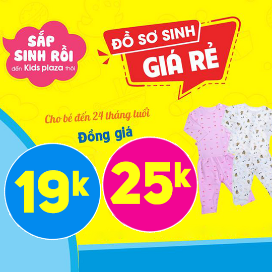 Kids Plaza đồ sơ sinh đồng giá 19k
