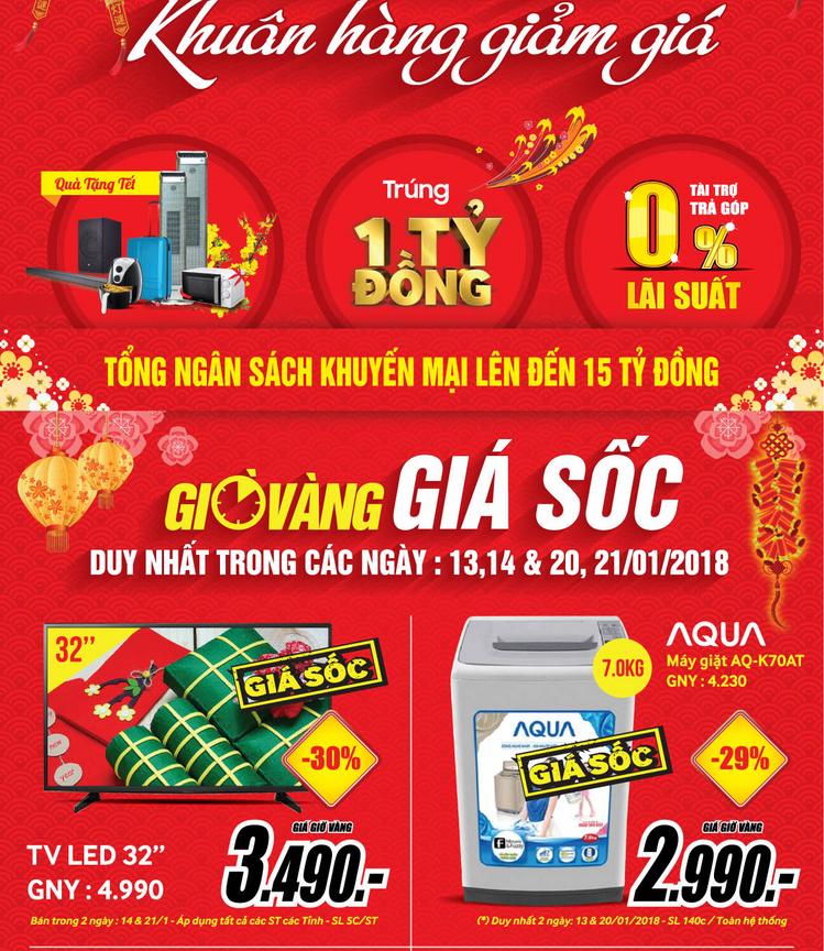 MediaMart ưu đãi giờ vàng giá sốc, giảm đến 50%