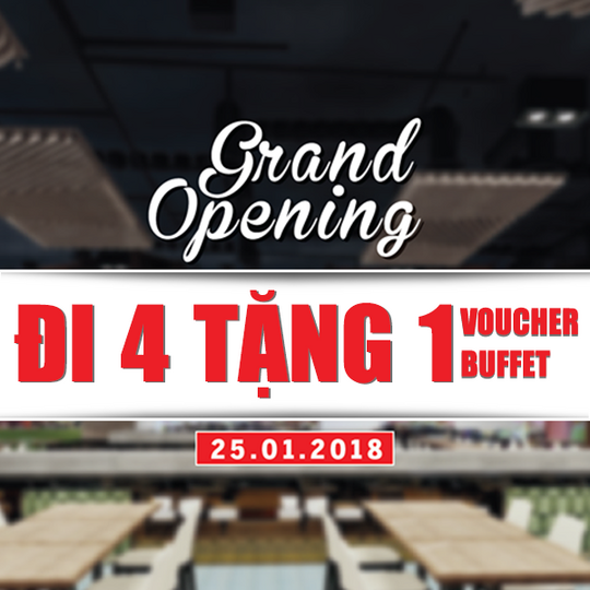 Hoàng Yến Buffet đi 4 tặng 1 voucher tại Vạn Hạnh Mall