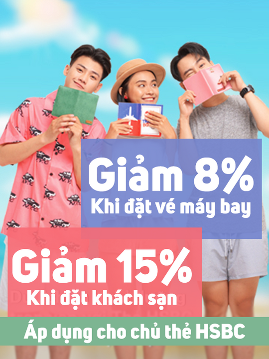 Traveloka giảm đến 15% cho chủ thẻ HSBC
