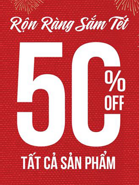 Saigon Centre Shopping Mall giảm 50% tất cả sản phẩm