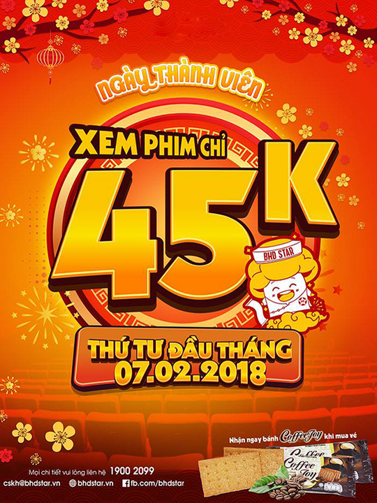 BHD Star Cineplex vé xem phim 45k vào thứ 4