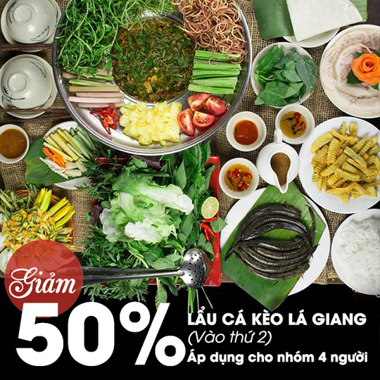 Nhà Hàng Phương Nam giảm 50% lẩu cá kèo lá giang