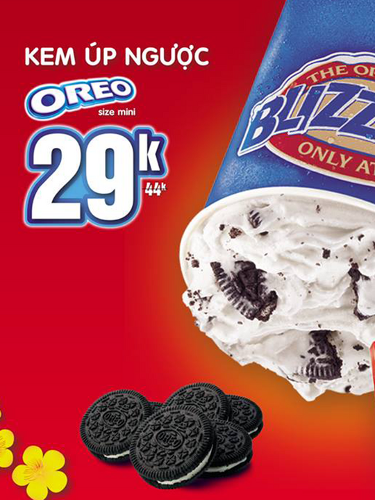 Dairy Queen kem úp ngược Oreo chỉ 29k