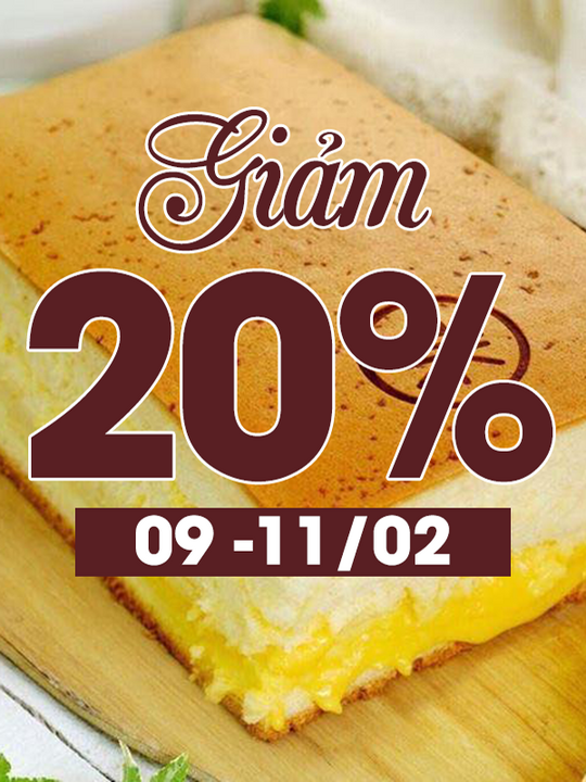 Le Castella giảm 20% bánh bông lan