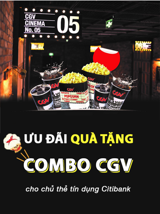 CGV phiếu quà tặng combo cho thẻ CitiBank