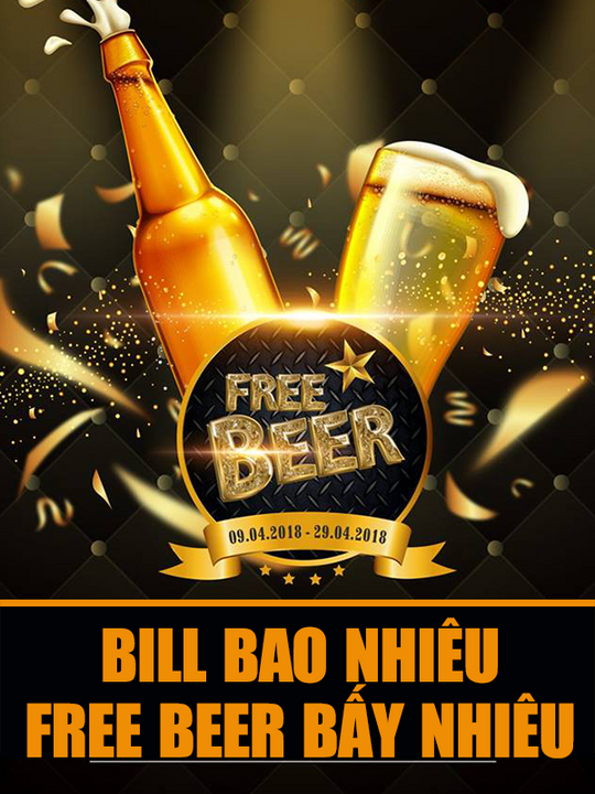 Kingdom Karaoke bill bao nhiêu tặng bia bấy nhiêu