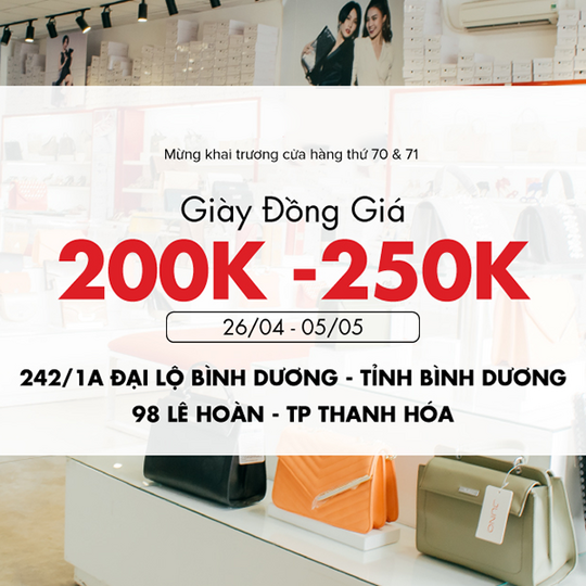 Juno đồng giá giày chỉ từ 200k-250k