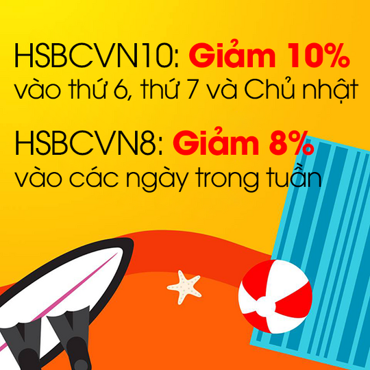 Klook giảm đến 10% cho chủ thẻ tín dụng HSBC
