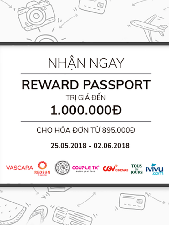 Vascara tặng Reward Passport trị giá đến 1000k