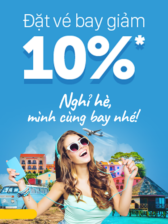 Traveloka ưu đãi 10% vé máy bay khi nhập mã BAYHE
