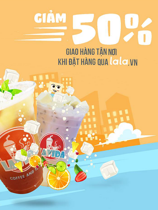 Lavida Coffee and Tea giảm 50% khi order tại Lala