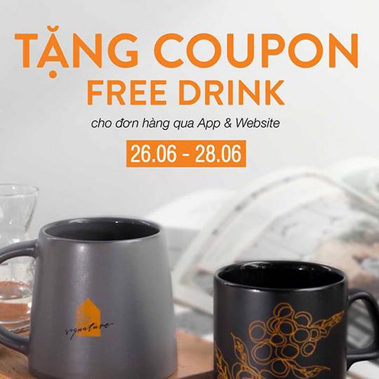 The Coffee House tặng voucher miễn phí thức uống