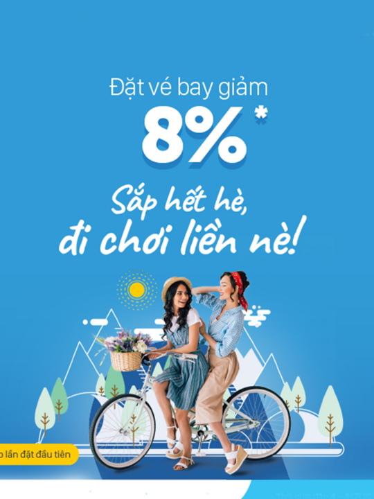 Traveloka giảm đến 8% cho KH lần đầu đặt vé máy bay