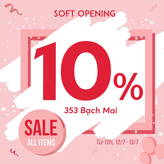 May Boutique giảm 10% toàn bộ cửa hàng