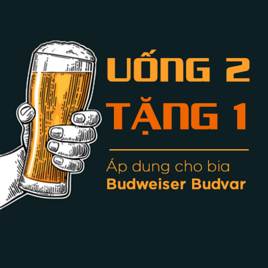 Vuvuzela Beer Club uống 2 tặng 1 bia Budweiser Budvar 