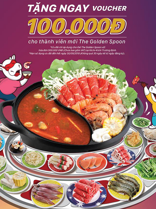 Kichi Kichi tặng E-coupon 100k cho hóa đơn 500k