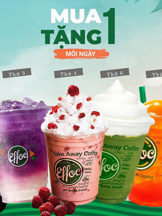 Effoc mua 1 tặng 1 mỗi ngày