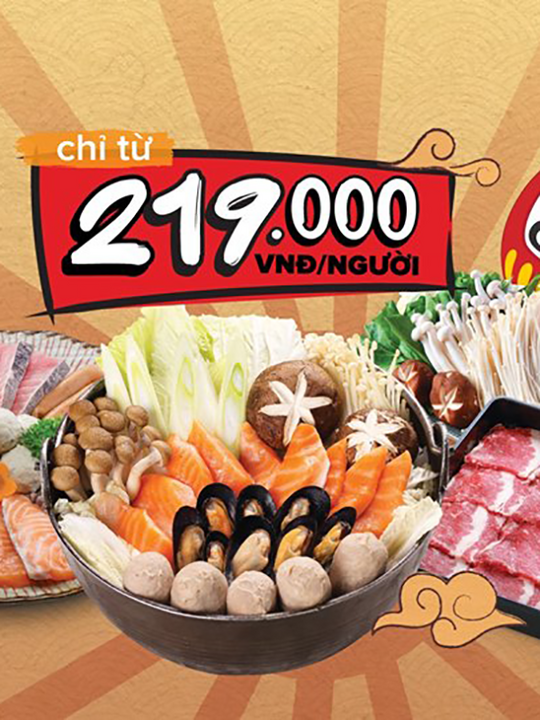 Daruma buffet lẩu Nhật chỉ từ 219k