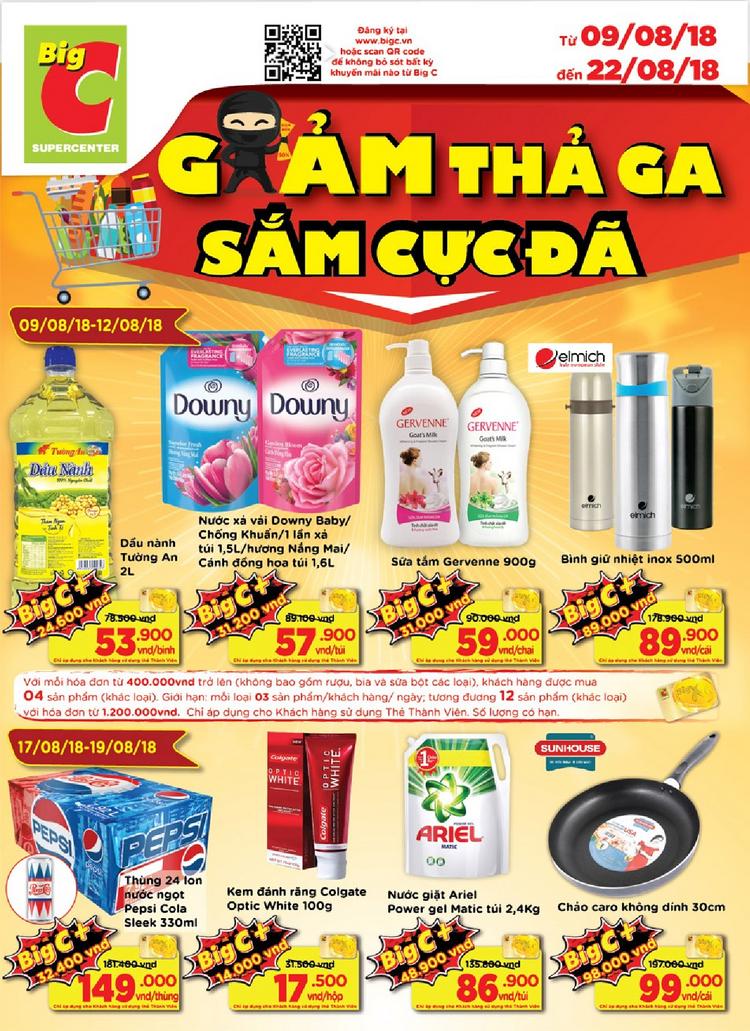 Big C ưu đãi giảm giá tháng 8