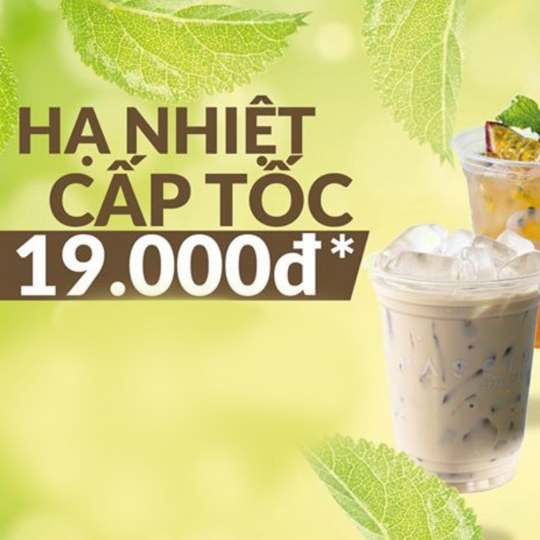 Passio Coffee Vietnam đồng giá 19k một số đồ uống