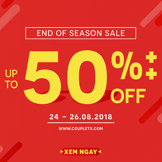 Couple TX giảm đến 50% hàng loạt sản phẩm