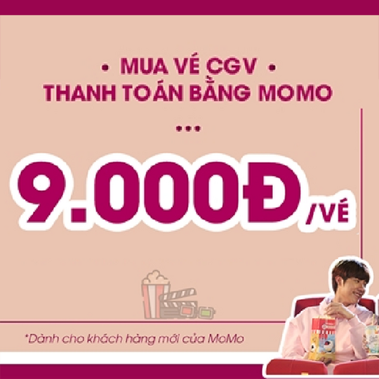 CGV vé xem phim chỉ 9k khi thanh toán qua Momo