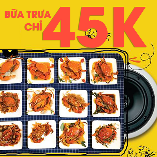 Cua 1 Càng bữa trưa chỉ 45k khi đặt online