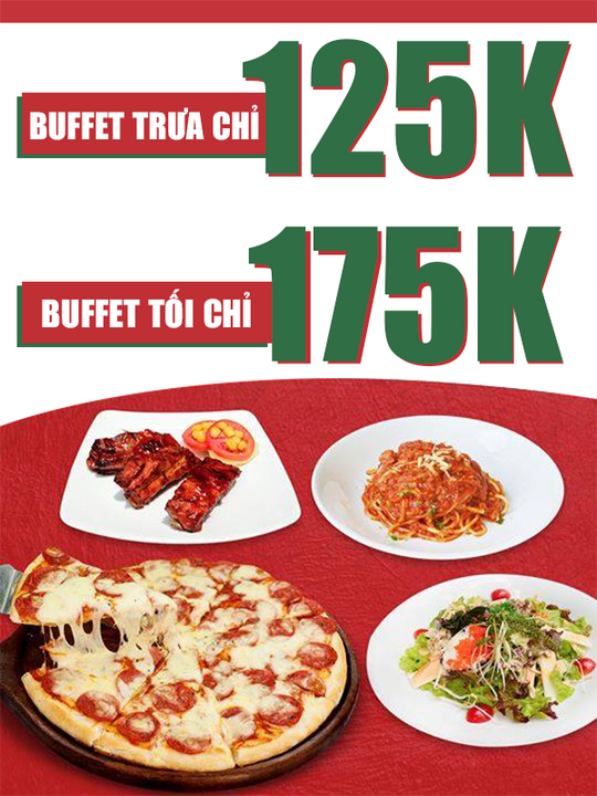 Pepperonis ưu đãi buffet chỉ từ 125k trong ngày vàng