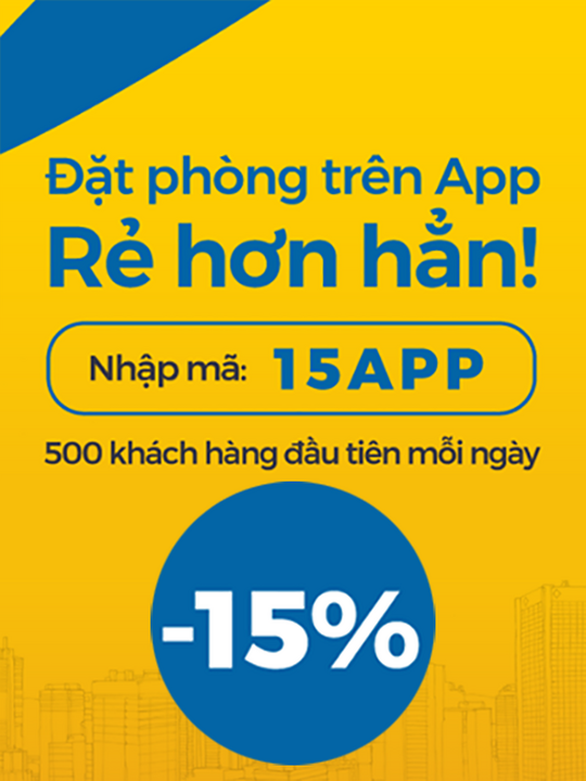 Vntrip giảm 15% khi đặt phòng tại App