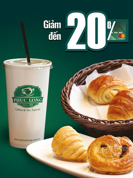 Phúc Long giảm 20% cho chủ thẻ VPBank với HĐ từ 120k