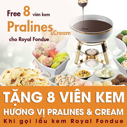 Haagen Dazs tặng 8 viên kem mini khi gọi lẩu kem
