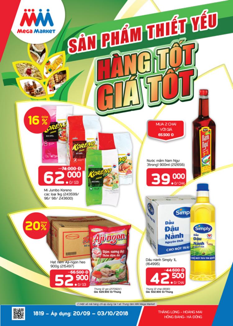 MM Mega Market ấn phẩm khuyến mãi miền Bắc vùng 1, 2