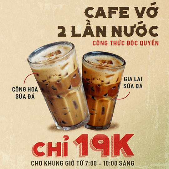 Đen Đá Coffee đồng giá 19k cho 2 dòng cà phê mới