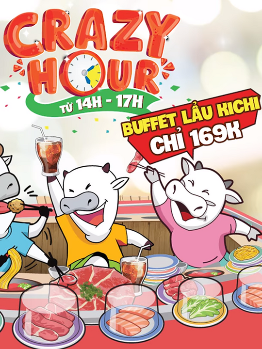 Kichi Kichi buffet chỉ 169k trong giờ vàng