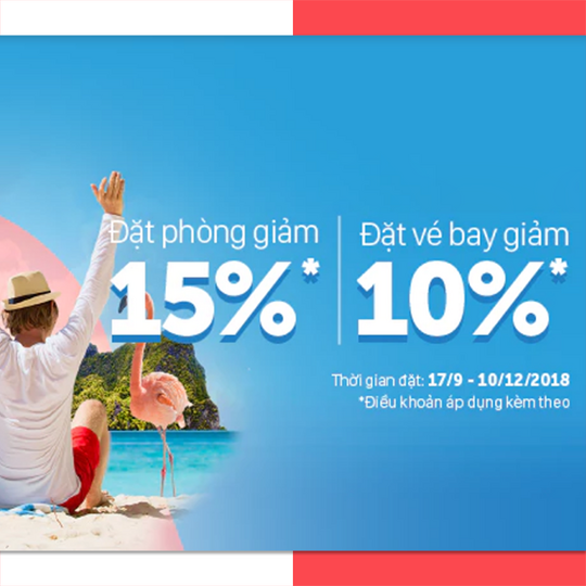 Traveloka giảm đến 15% cho chủ thẻ VPBank