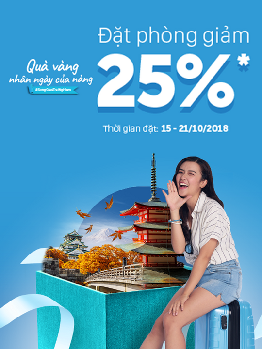 Traveloka giảm 25% giá khách sạn cho khách hàng mới