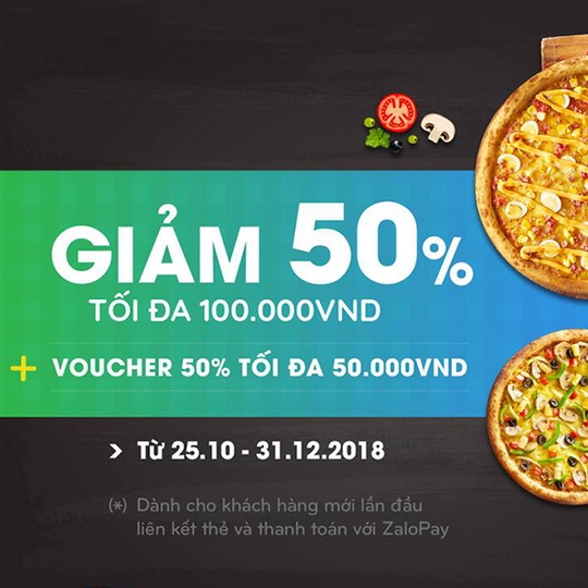 Domino giảm 50% khi thanh toán ZaloPay