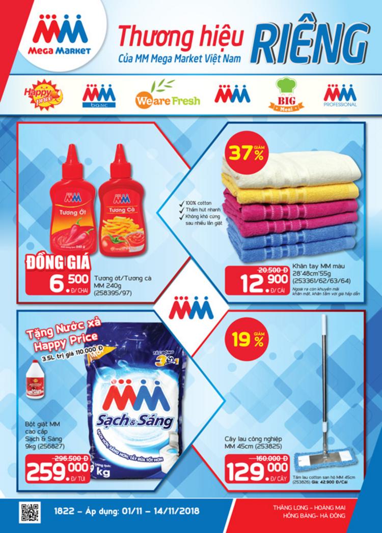 MM Mega Market ấn phẩm khuyến mãi miền Bắc vùng 1, 2